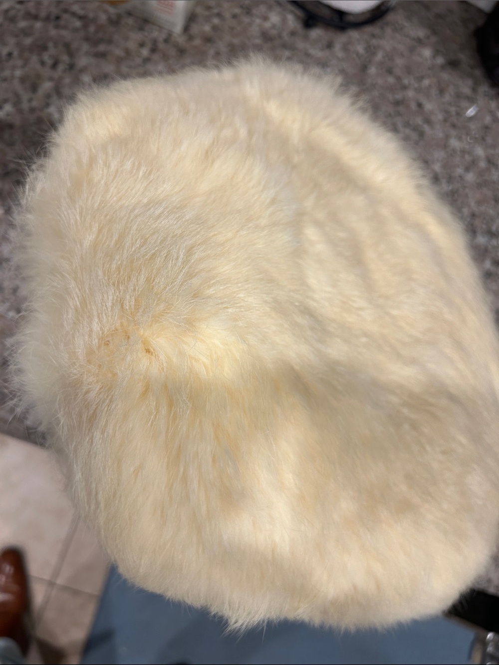 Mink pillbox hat